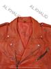 AL KHALID Men's Leather Jacket Orange Genuine Lambskin Leather Jacket Motorcycle