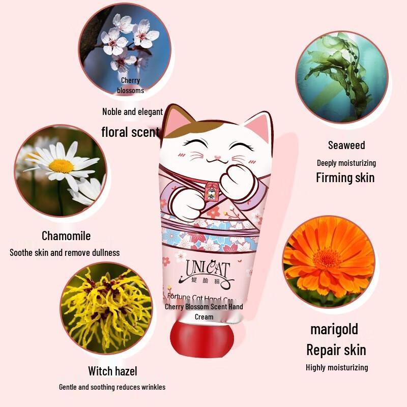 UNI CAT Cherry Blossom Moisturizing Hand Cream Set