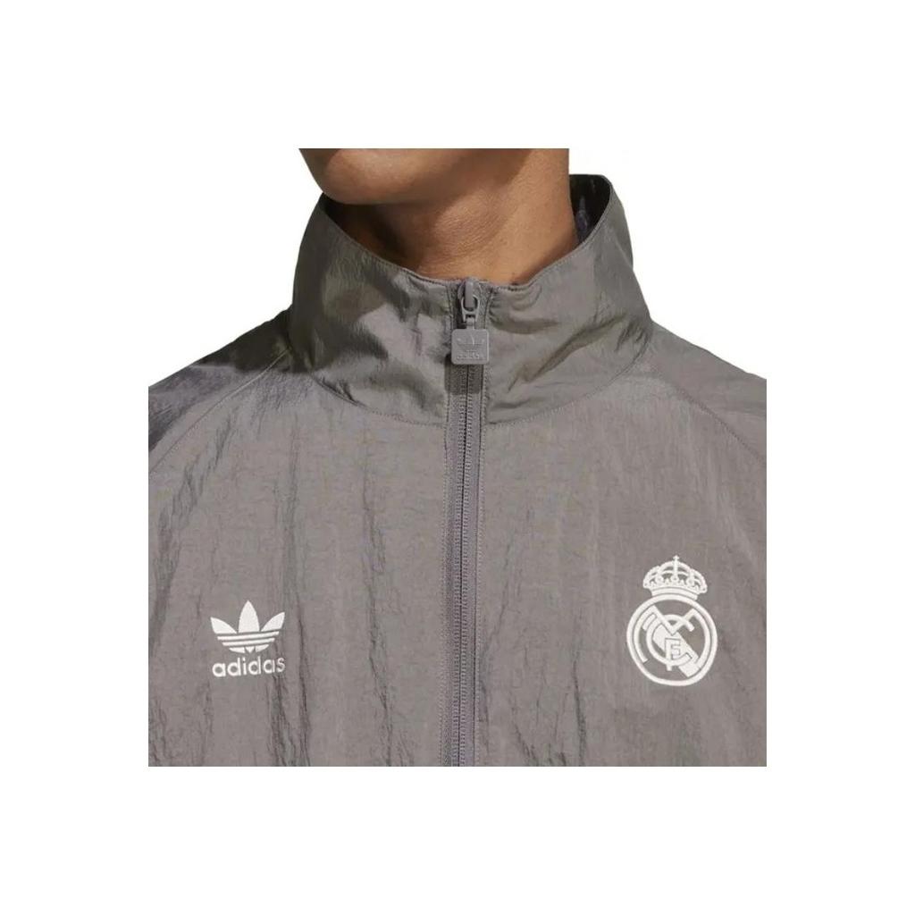 Adidas Real Madrid 2024/25 Lifestyler Anthem Track Top Charcoal Men Streetwear JI9479