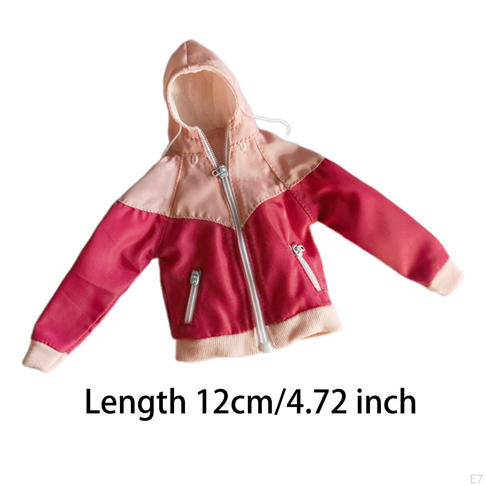 1/6 женская кукольная одежда фигурки куртка с капюшоном ручная работа прочный мини-костюм — фото 8