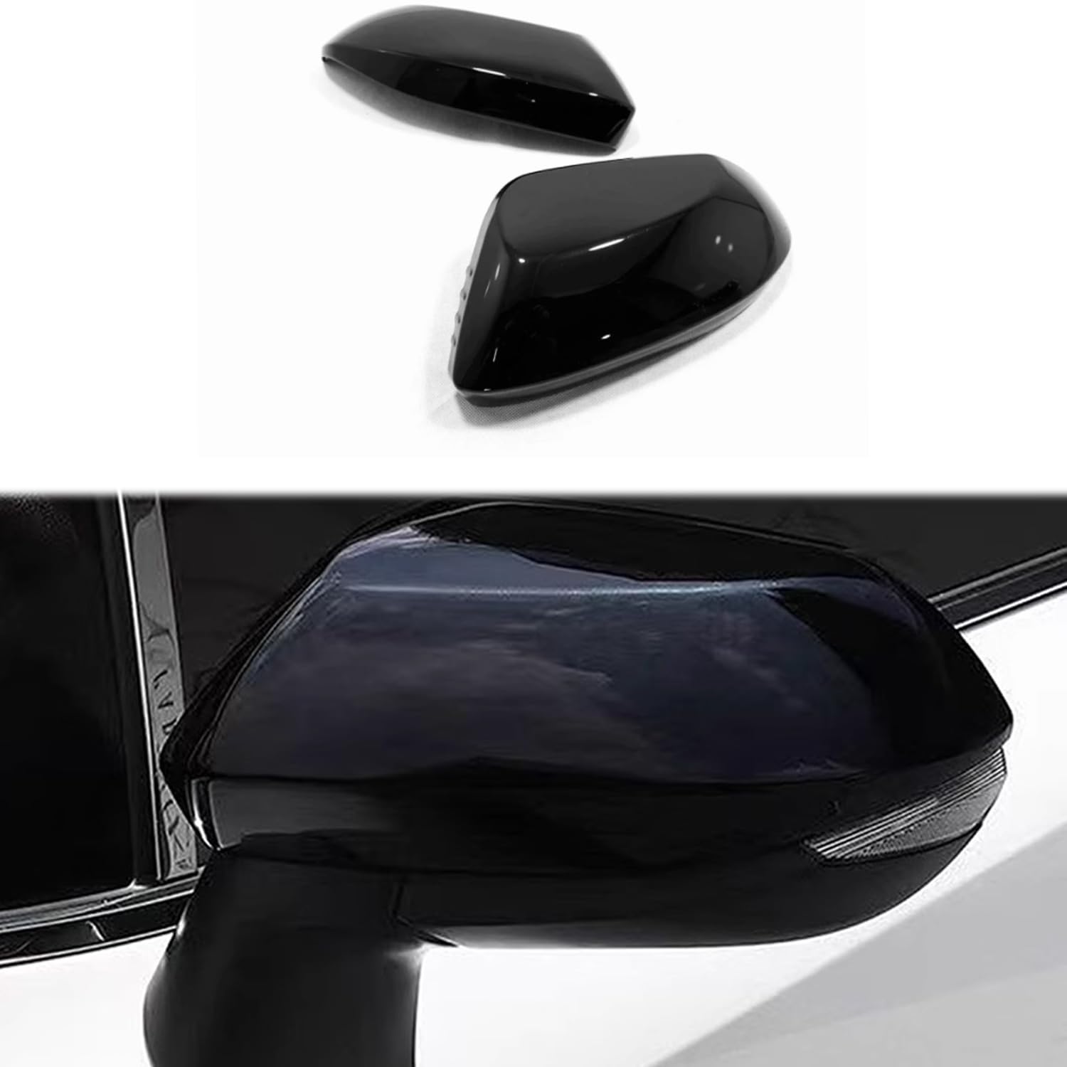 

Hyorabyn Side Mirror Accessories for Toyota New Sienta August 2022 Waterproof and Aftermarket ABS 2 Black (10 Series, onwards), Stain-Resistant, чёрный