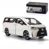 1/24 Lexus LM300H MPV Van Diecast Toy Car Model Miniature Pull Back Sound & Light Doors Openable Collection Gift for Boy Kid