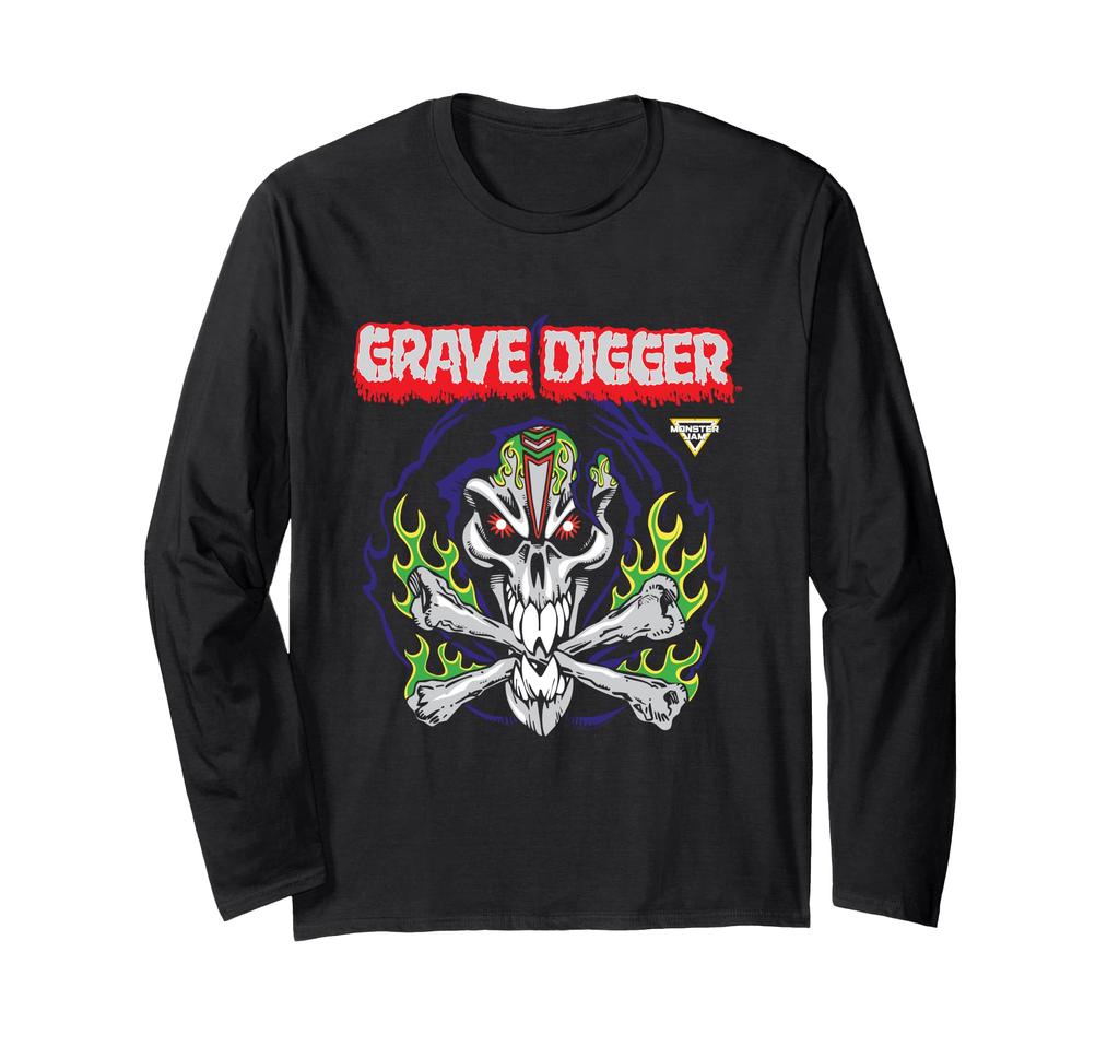Monster Jam Grave Digger Grim Reaper Long Sleeve T-Shirt