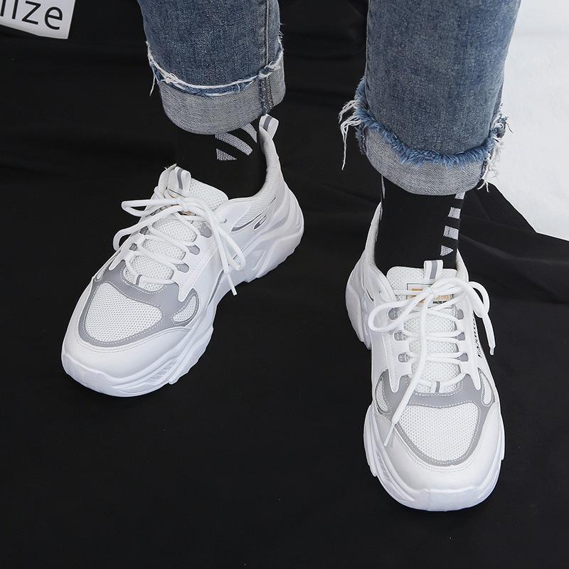 2024 New Hot Fashion Men's Sports Casual Shoes Lace Up White Shoes Comfortable Breathable Student Trend Board Shoes Men21