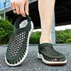 Fashion Hot Sale Man Summer Footwear Waterproof Half Drag Anti-slip Slippers Breathable Mens Casual Shoes New Mesh Cloth Men's Sandals