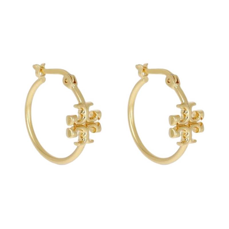 TORY BURCH Hoop design 18K gold earrings women s silver/gold 105472237-Golden F серебряный