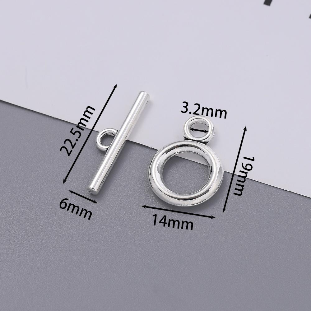 10Sets OT Clasp Alloy Toggle Clasps Round Bar Connector for DIY Jewelry Making Bracelet Hooks Crafts Necklaces Accessories