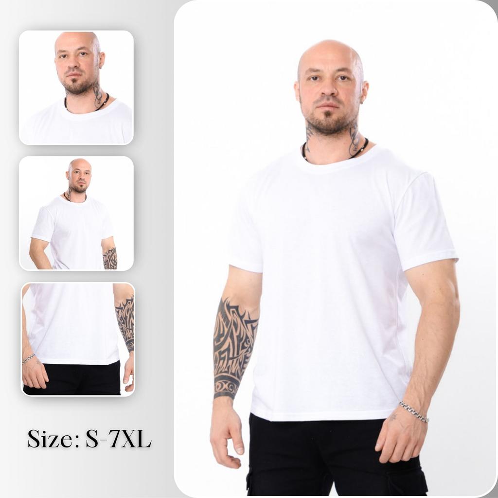 Klassisches weißes Herren-T-Shirt – Bequeme & stilvolle Alltagskleidung, Sommer, 8012-5 HC