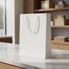 Paper Bag with Handles Tote Construction for Retailers, Businesses White 13619cm