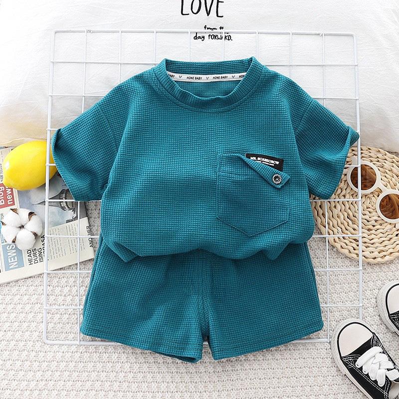 Cotton Soft Baby Boys' and Girls' Clothing Sets Casual Fashion Kids Short Sleevesuits Summer Wear