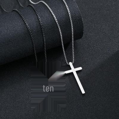 שרשרת צלב אופנתית פשוטה לגברים ולנשים - שרשרת תליון עמידה ורב-תכליתית