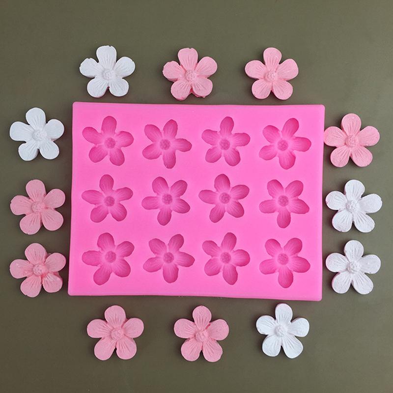 Flowers Cherry Blossoms Silicone Molds Diy Fondant Cake Decorating Tools Resin Clay Chocolate Moulds Kitchen Baking Mold