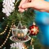 4 Pcs 2D Acrylic Christmas Ornament Cup Shaped Hot Cocoa Hanging Ornaments