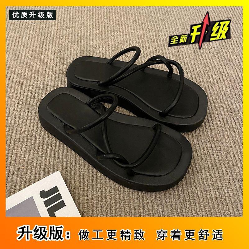 Fashion Roman Cross-strap Slippers Summer Women's Outerwear 2025 New Open-toed Internet Celebrity Super Fire Platform Sandals