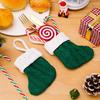 Festive Green Knitted Mini Christmas Stockings Perfect For Holiday Tree Decoration