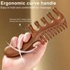 Wooden Scalp Massage Comb with Ergonomic Long Handle Multi-functional Meridian Fine Wide Tooth Comb Men Women Head Massager Tools