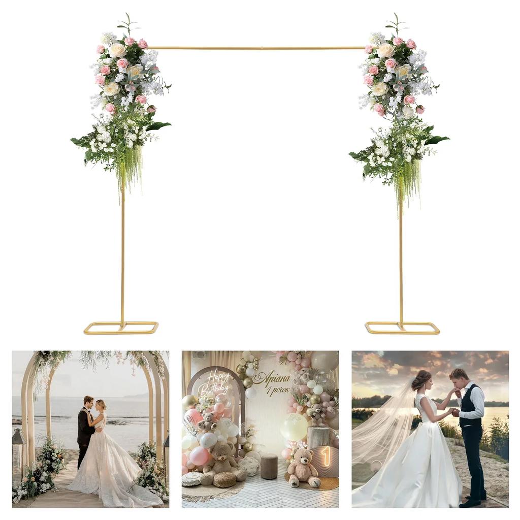 2 x 2.1 m Iron Wedding Arch Props Background Circle Lawn Wedding Door Outdoor Metal Balloon Flowers Arch Wedding Arch Stand