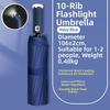 Dual-use LED Flashlight Umbrella Night Light Folding Umbrella New Automatic Umbrella  Outdoor