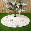 Nordic Simple White Long Pile Christmas Tree Skirt and Decor Set