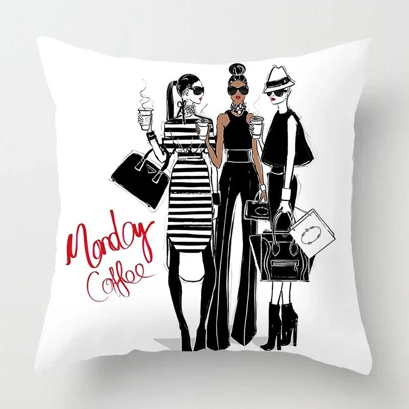 Скандинавская Мода Дамская Наволочка Домашнее Украшение Украшение для Дивана Наволочка Чехол для Подушки Чехол для Подушки 30x30cm бежевый