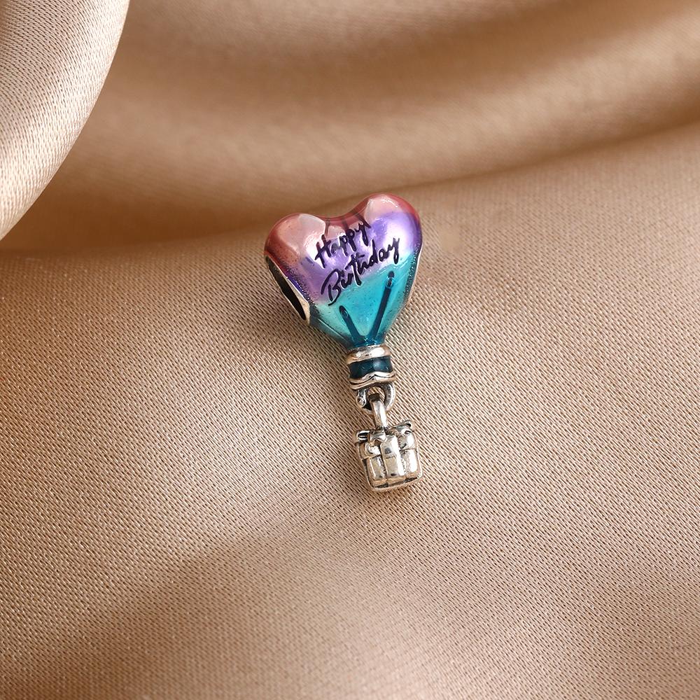 New 925 Silver Happy Birthday Cake Food Series Pendant Number Beads Fit Exquisite Bracelet Women Diy Jewelry Gift Ice Cream Charm