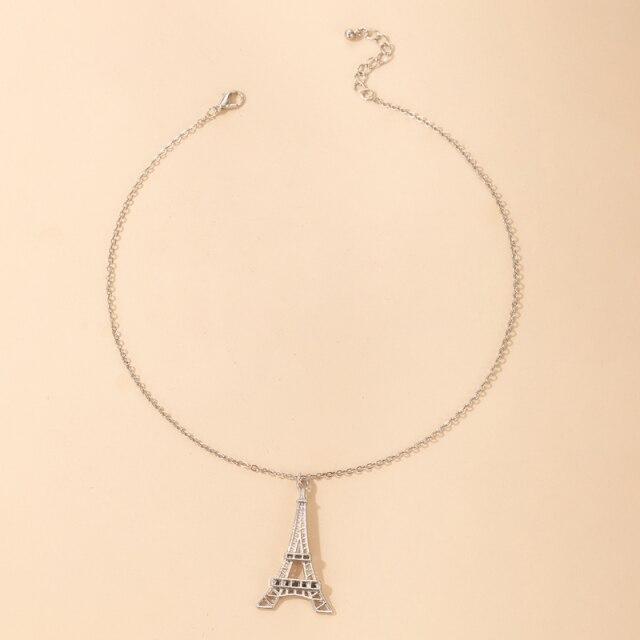 

Tocona Vintage Silver Color Tower Подвеска Ожерелье Для Женщин Подвески Сплав Металла Регулируемые Ювелирные Изделия Аксессуары Воротник 17904