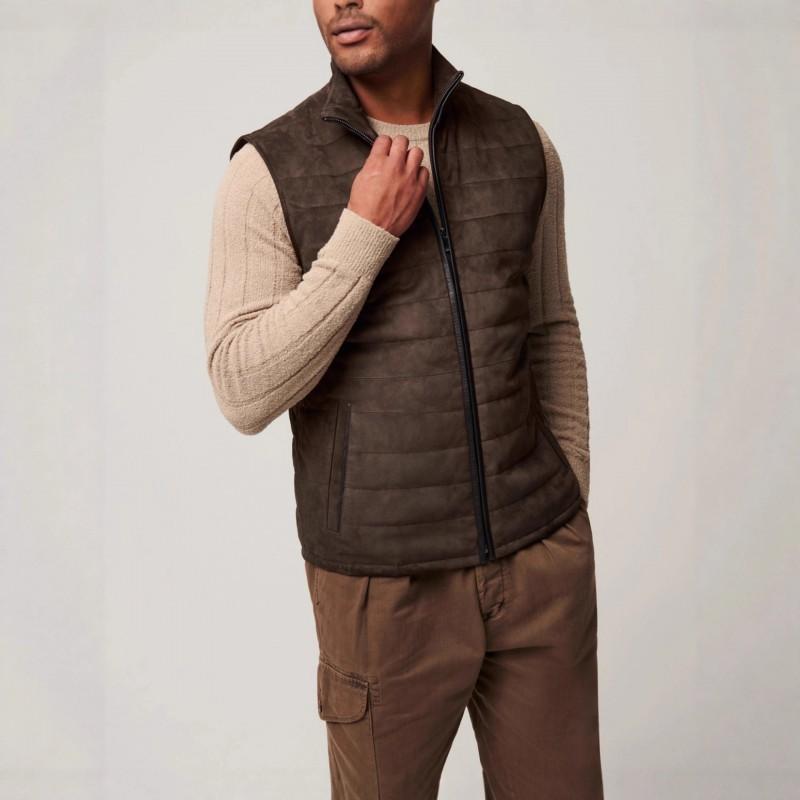 Mens Winter Fleece Vest Slim Fit Side Pockets Non-Hooded Daily Wear British Style