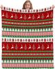 African American Black Santa Claus Throw Blanket, Christmas Snowflake Xmas Gifts Winter Holiday, Soft Plush Flannel Fleece for