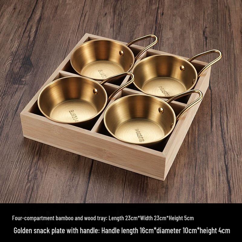Korean Style 9-Grid Metal Serving Tray for Hot Pot & BBQ