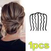 Black Metal Hair Fork Clip Women Hair Pin Combs Messy Bun Hairpin Clip Side Combs Updo Sticks Hair Styling Tool