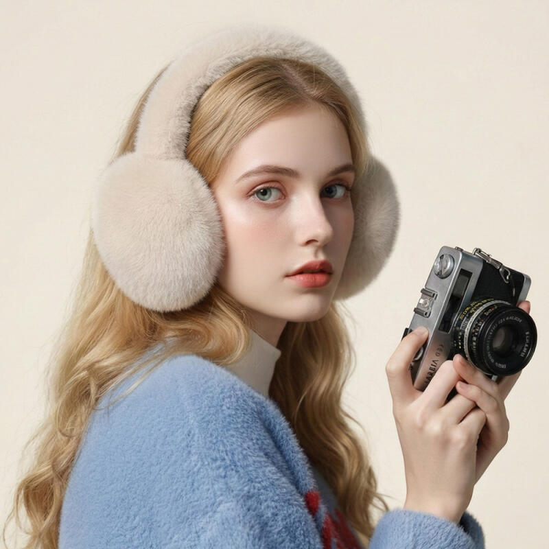 Lukku Earmuffs Winter Women's Fur Foldable Earmuffs K256