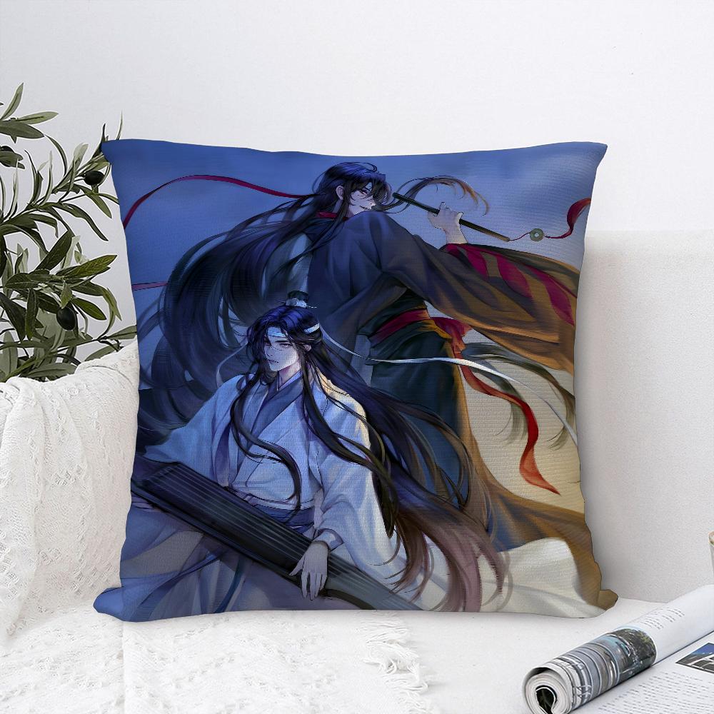 M-Mo Dao Zu Shi Anime Pillow Case Sofa Decorative Home Double-sided Print Plush Square Throw Pillow Covers Cushion Decor Cover
