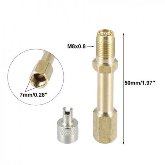 Universal Pack(4) 50Mm Tire Valve Extension Adaptor Air Tyre Stem Extender