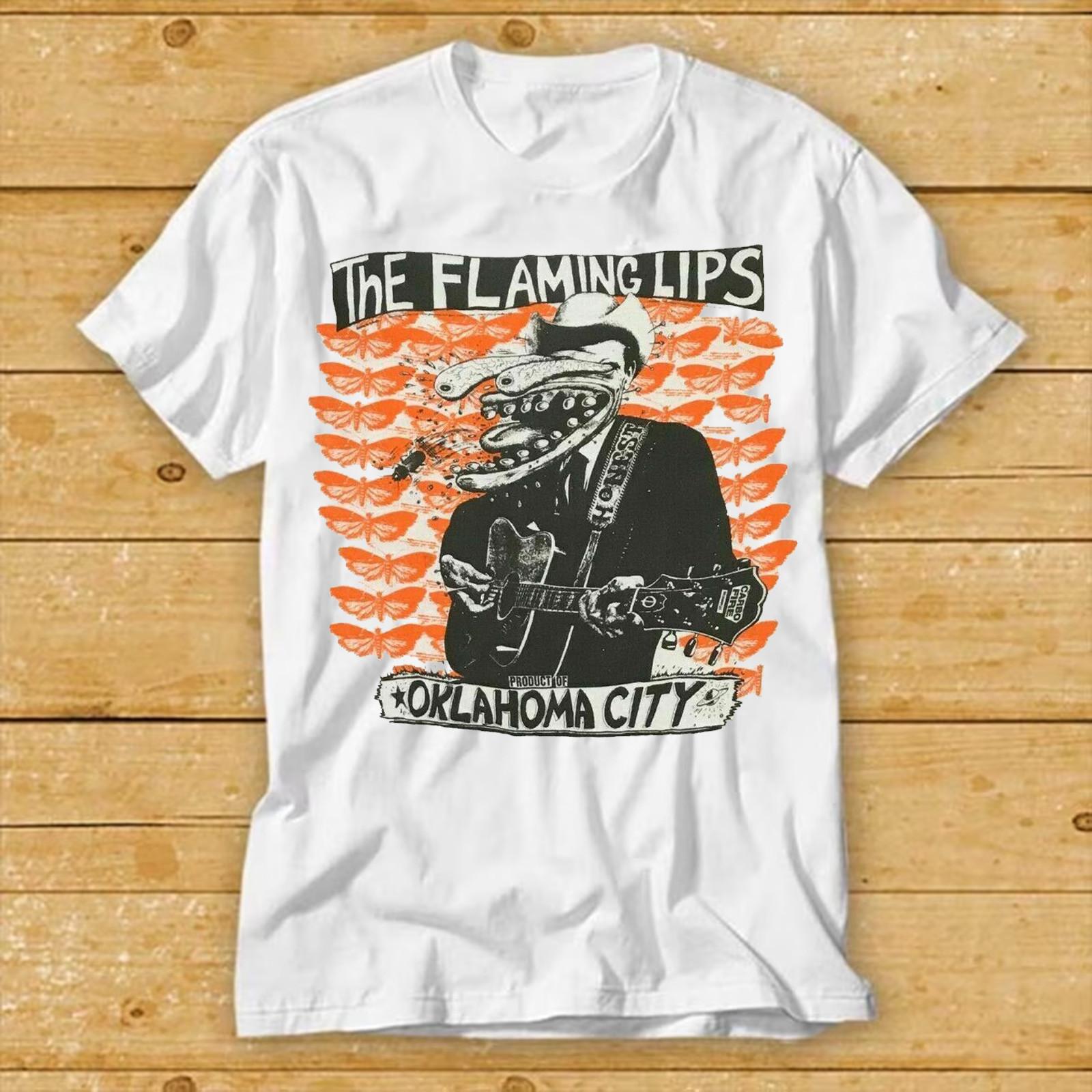 The Flaming Lips 1995 Flaming Lips Оклахома-Сити Футболка Топы Футболка Размер S-4XL L