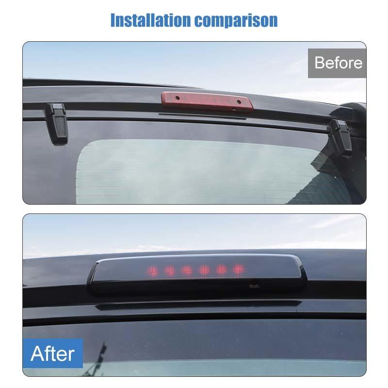 Car High Mounted Brake Light Lamp Decoration Stickers For Jeep Grand Commander 2006-2010 Car Exterior Accessories, Smocked Black.