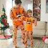 Halloween Print Cute Family Matching Sets Pajamas, Loungewear Outfits,Family Matching Long Sleeve Tops Pants Set