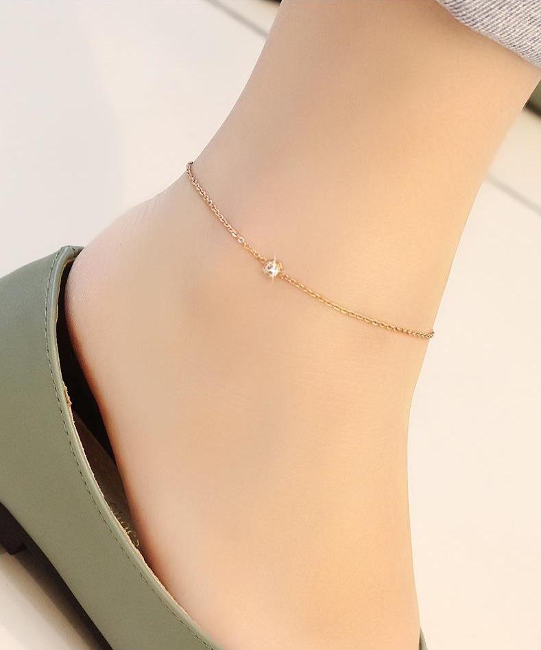 Tide Double-Layer Heart Anklet: 18K Gold-Plated Titanium Steel, Non-fading Fashion Light Luxury for Women