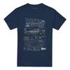 Back To The Future Schematic Unisex 100% Cotton T-shirt Mens Tees Top S-5XL, Navy
