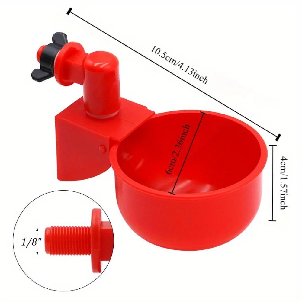 2-10PCS Chicken Drinking Bowl Plastic Automatic Filling Quail Poultry Water Dispenser Duck and Pigeon Free Range Chicken Waterer