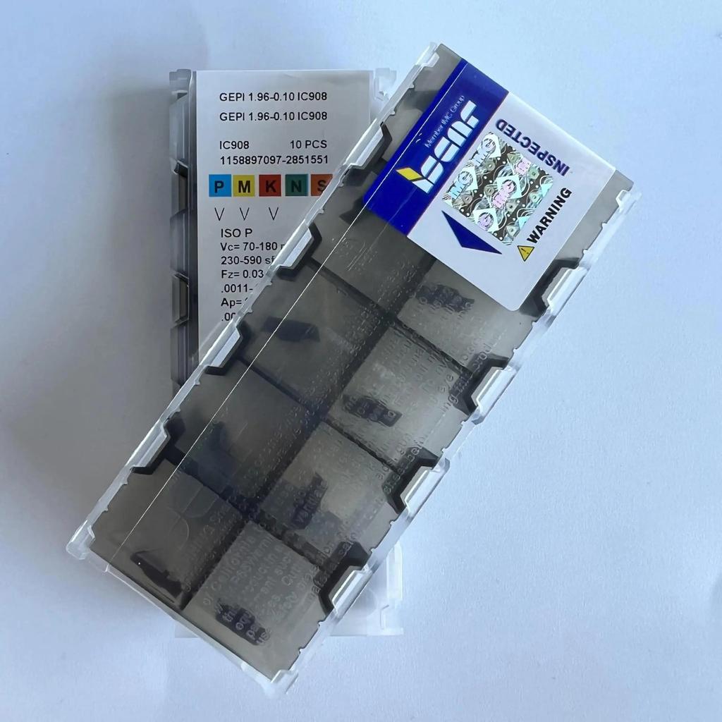 ISCAR / GEPI1.96-0.10 IC908 /Industrial indexable Carbide Inserts 10 PCS