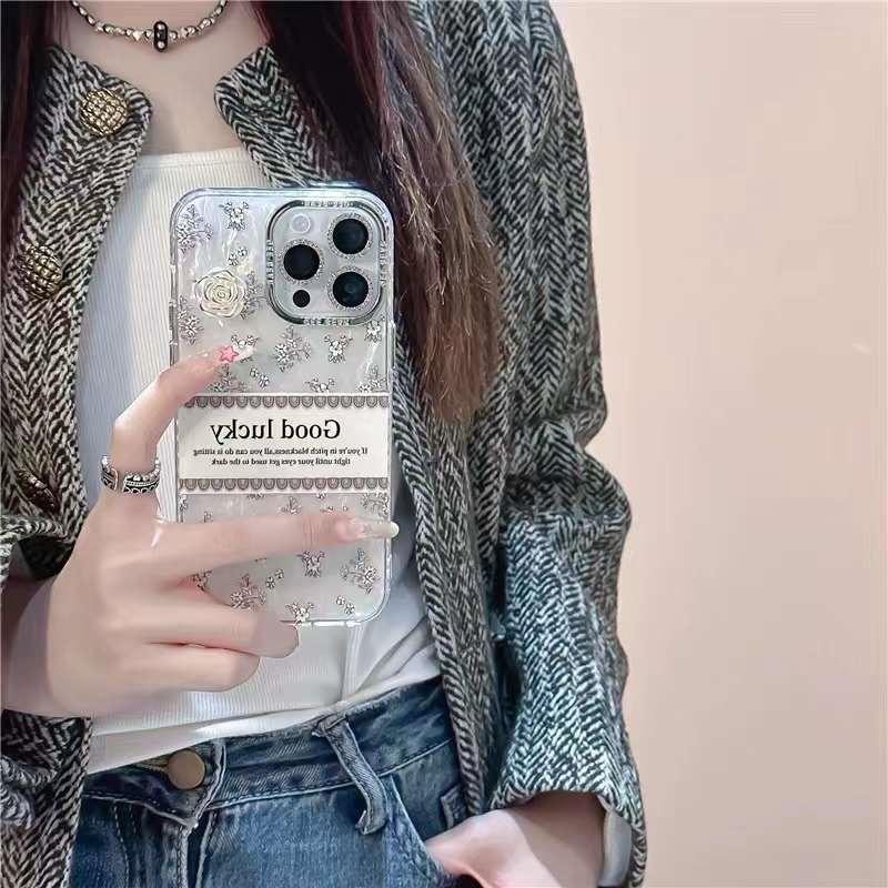 Módní galvanizovaný matný květinový kryt na telefon pro iPhone 15 14 13 12 11 Pro Max IMD nárazuvzdorný kryt