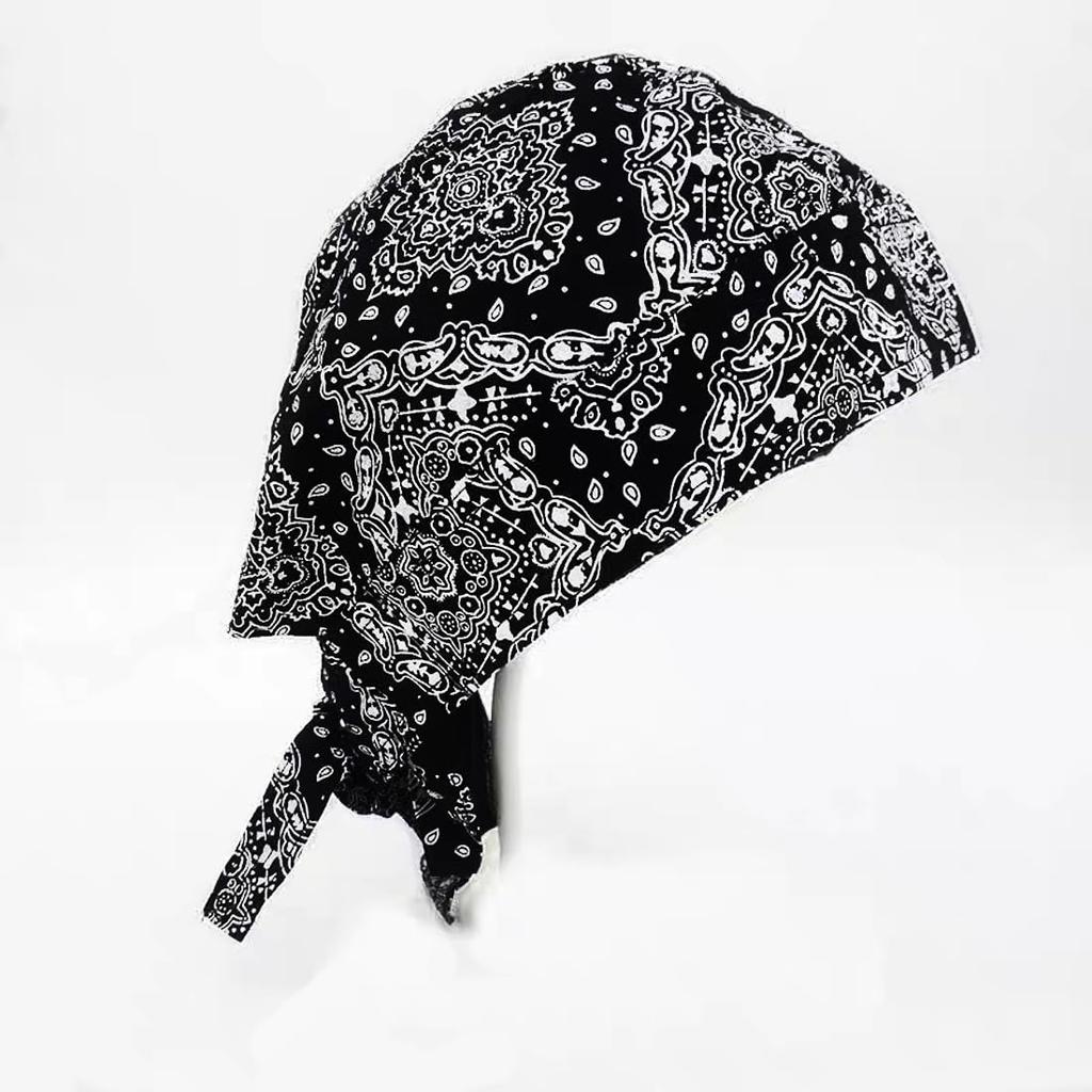Trifong Bandana Cap, Cotton, Paisley Pattern, Pirate Hat, Quick-drying, Sweat-wicking, Breathable, Summer, UV Cut, Do-rag, Inner Cap, Bicycle Helmet,