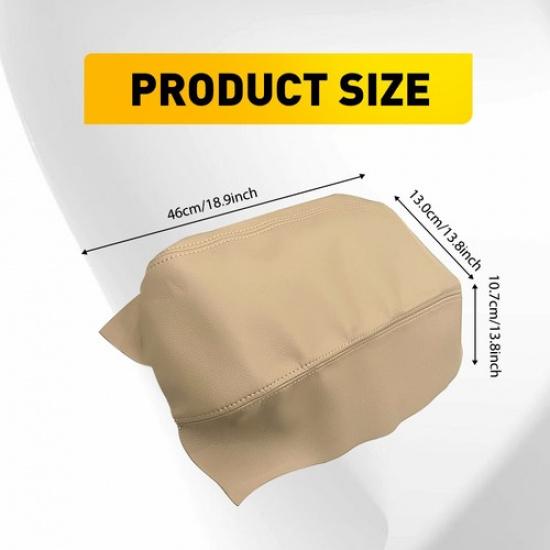 For 2015-2019 Hyundai Sonata Center Console Armrest Lid Armrest Cover Skin Beige