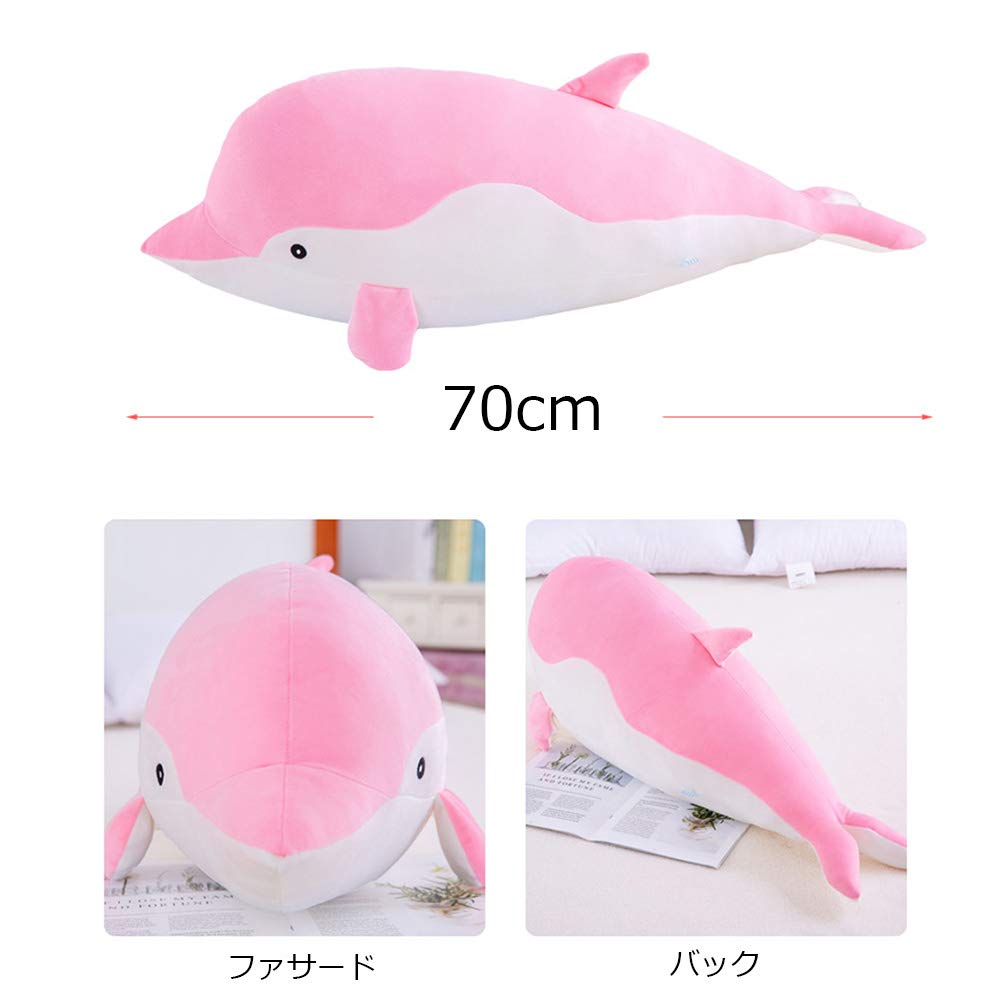 TWDRTDD Stuffed Animal Dolphin Plush Animal Doll Toy Dolphin Pillow Fluffy Cute Cartoon Plush Dolphin Doll Funny Stuffed Animal Room Decoration