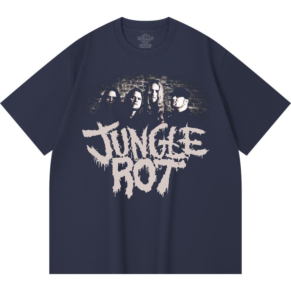 230 Gsm 100% Cotton Heavy Metal T-Shirt  Rock Band Popular Music Print Unisex Heavy Cotton T Shirt