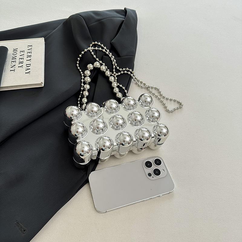 Acrylic bag women's 2025 new European and American fashion glossy shoulder bag ins personalized trend messenger box bag