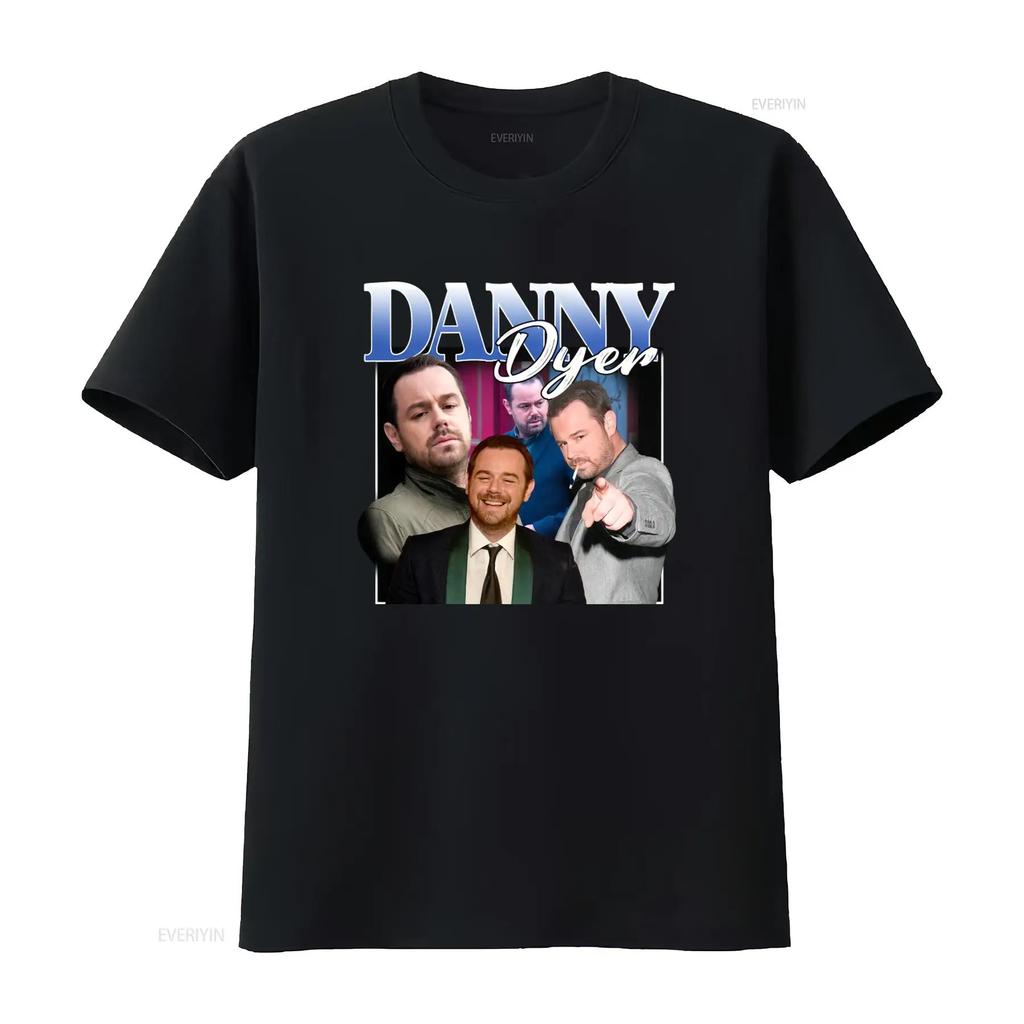 DANNY DYER Vintage Homage T Shirt Retro 90s Fan Print vintage Washed Casual Soft Slightly Unise