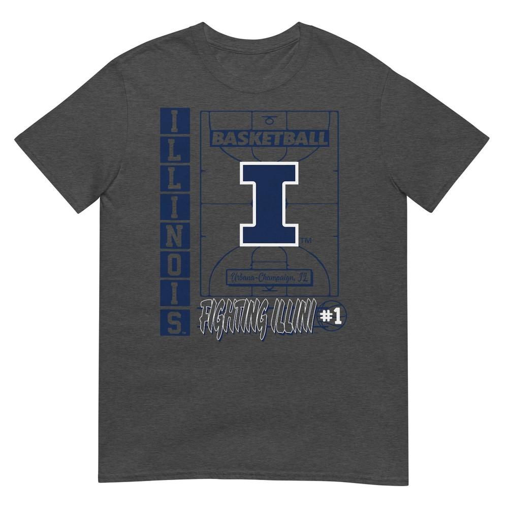 Illinois Fighting Illini Basketball Vintage Court Orange TShirt