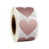 300 Sheets/roll of Heart-shaped Scratch Labels Rose Gold Kawaii School Stickers Thank You Cards for Package Stationery DIY