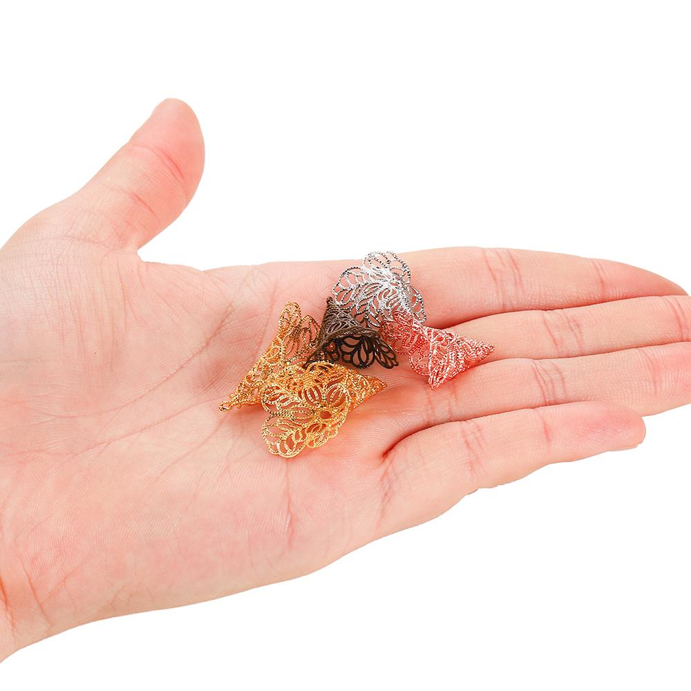 20 piezas 23x28mm Tapones de Cuentas Dijes Antiguos Colgante Forma de Flor Para Fabricación de Joyas Suministros DIY Pendientes Accesorios